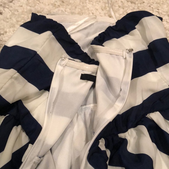 Lulus navy and white striped dress - Picture 10 of 11
